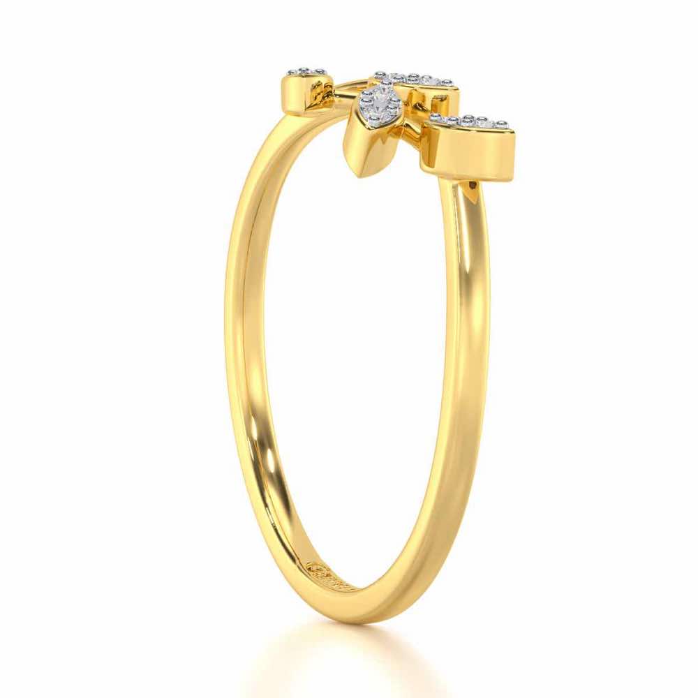 Regal Radiance Silver Ring - Yellow Gold - Image 3