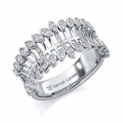 Regal Suave Silver Band Ring - White Gold - Image 1