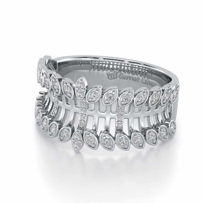 Regal Suave Silver Band Ring - White Gold - Image 2