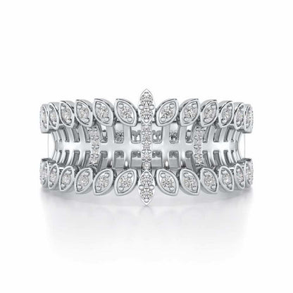 Regal Suave Silver Band Ring - White Gold - Image 4