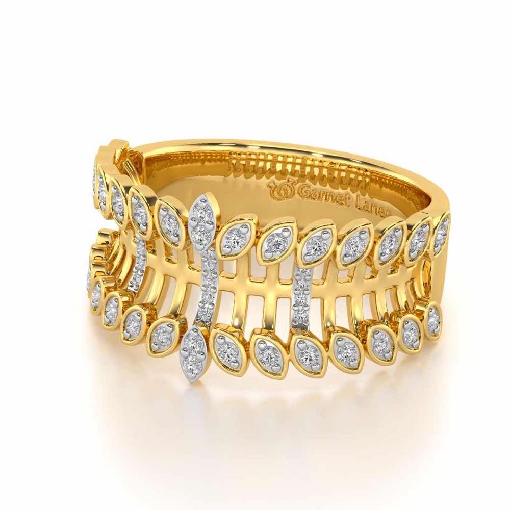 Regal Suave Silver Band Ring - Yellow Gold - Image 2