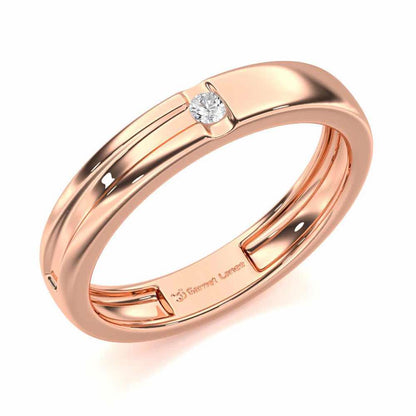 Regal Unity Men Solitaire Ring - Rose Gold - Image 1