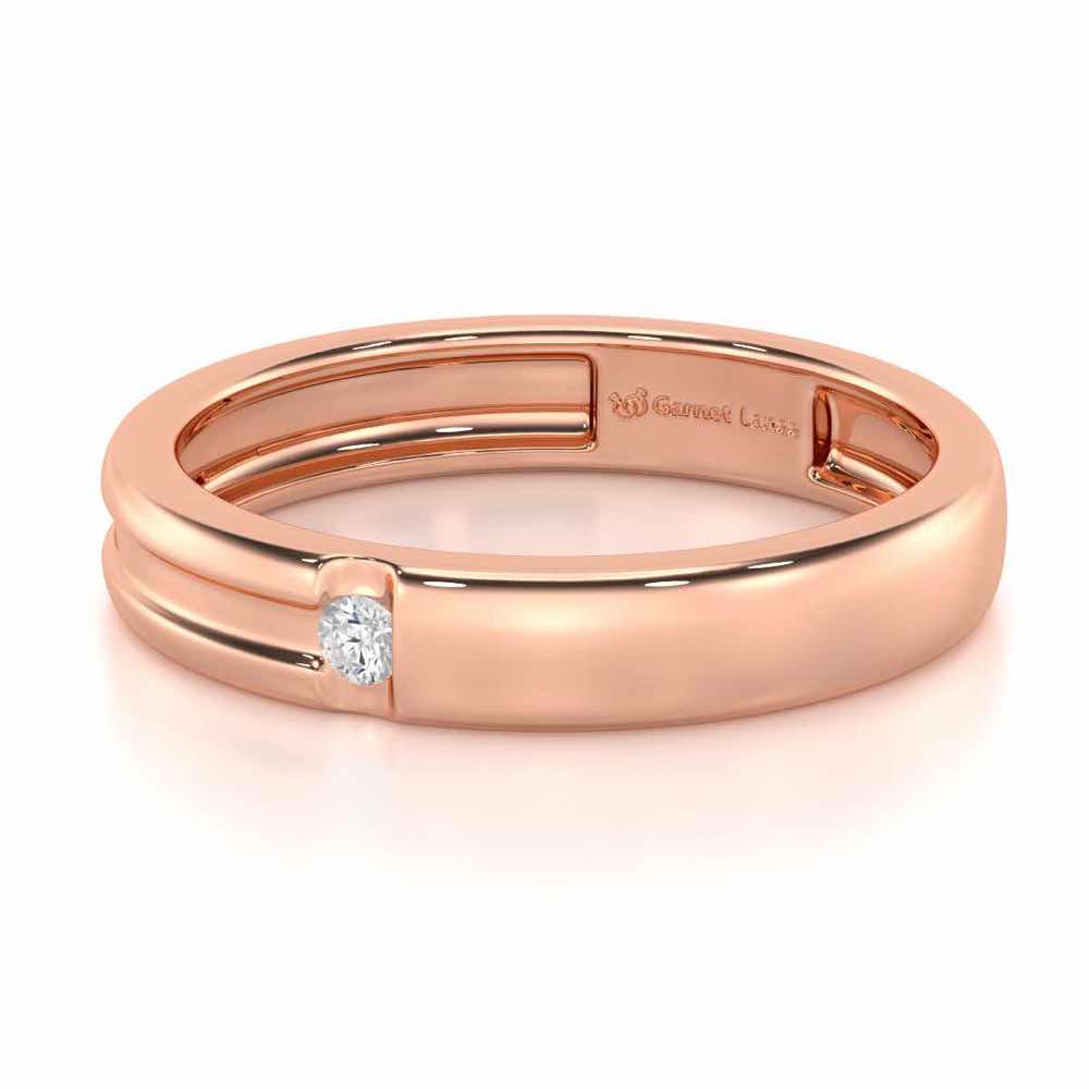 Regal Unity Men Solitaire Ring - Rose Gold - Image 2