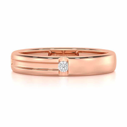 Regal Unity Men Solitaire Ring - Rose Gold - Image 4