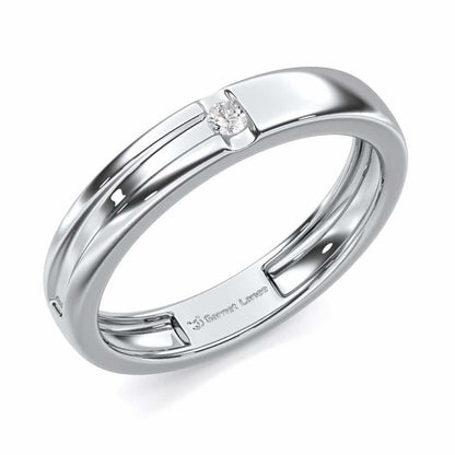 Regal Unity Men Solitaire Ring - White Gold - Image 1