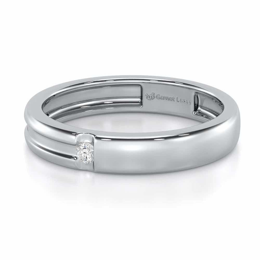 Regal Unity Men Solitaire Ring - White Gold - Image 2