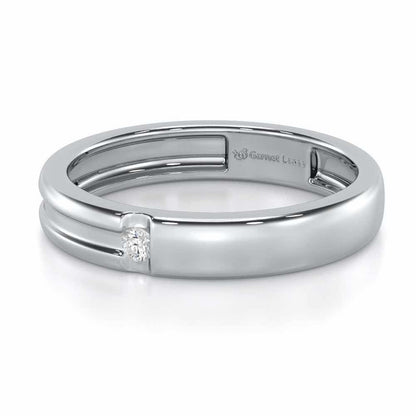 Regal Unity Men Solitaire Ring - White Gold - Image 2