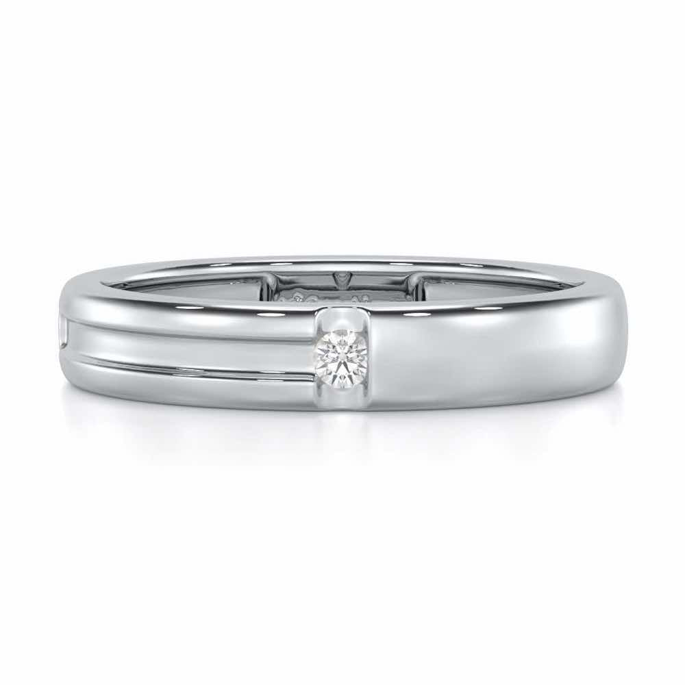 Regal Unity Men Solitaire Ring - White Gold - Image 4