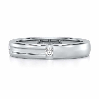 Regal Unity Men Solitaire Ring - White Gold - Image 4