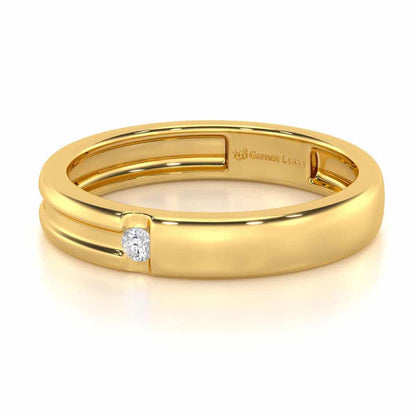 Regal Unity Men Solitaire Ring - Yellow Gold - Image 2