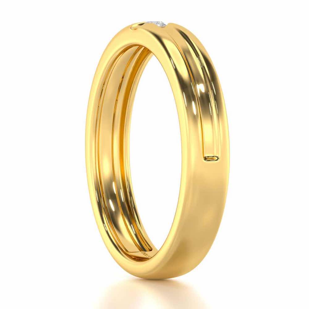 Regal Unity Men Solitaire Ring - Yellow Gold - Image 3