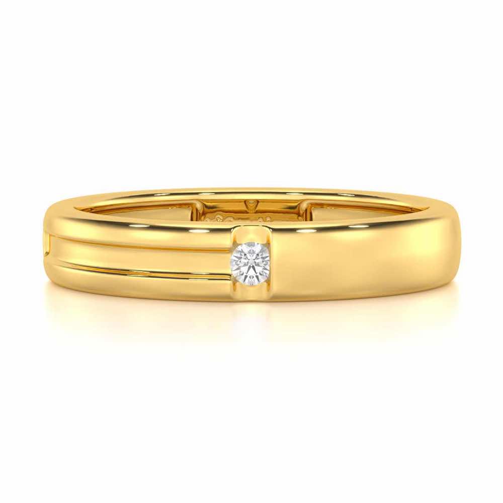 Regal Unity Men Solitaire Ring - Yellow Gold - Image 4
