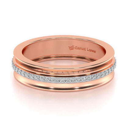 Regalia Silver Band Ring - Rose Gold - Image 2