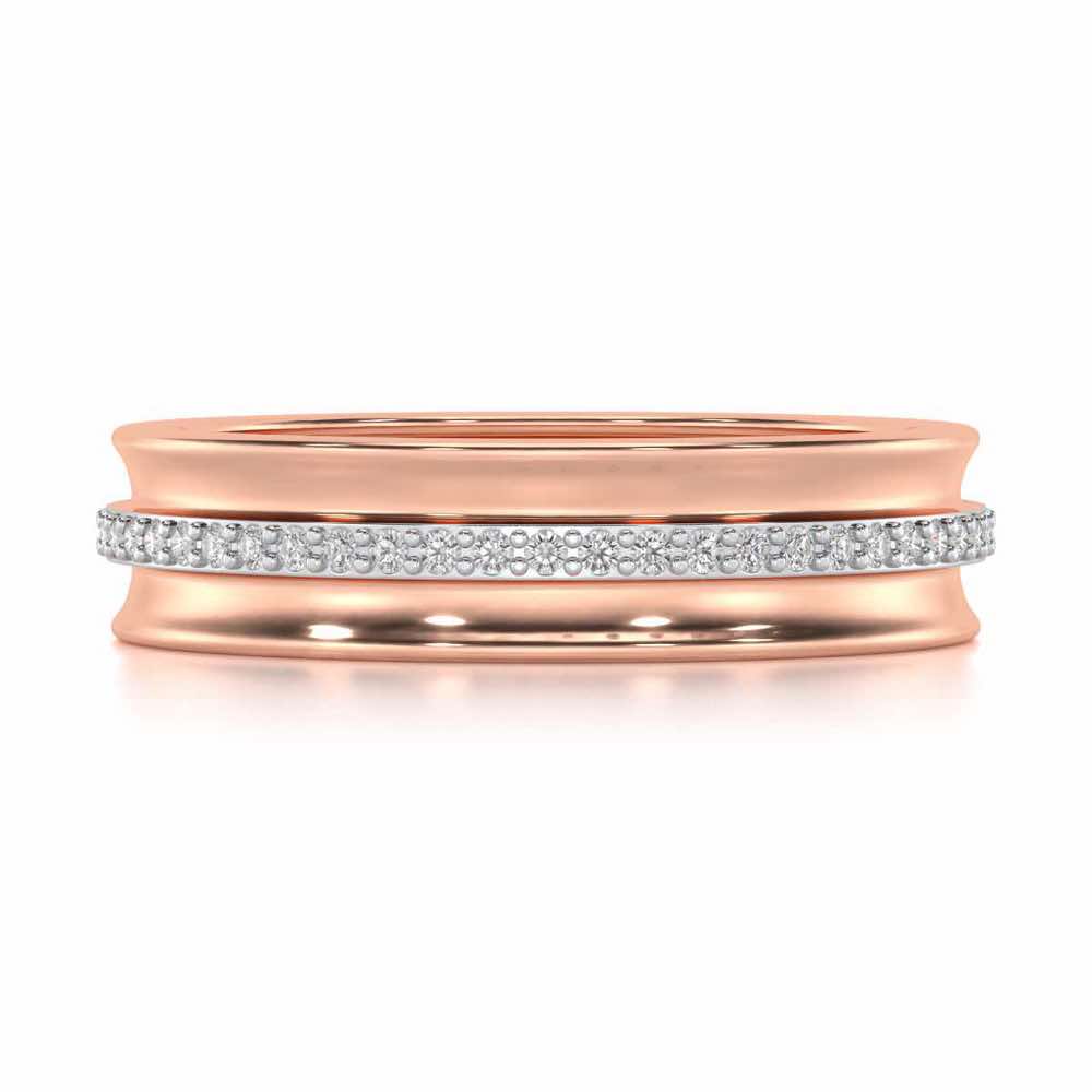 Regalia Silver Band Ring - Rose Gold - Image 4
