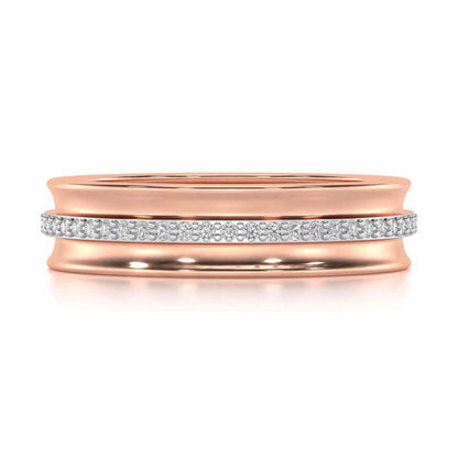 Regalia Silver Band Ring - Rose Gold - Image 4