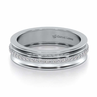 Regalia Silver Band Ring - White Gold - Image 2