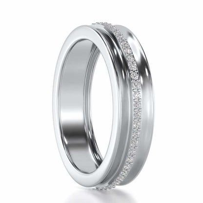 Regalia Silver Band Ring - White Gold - Image 3
