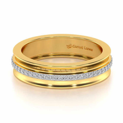 Regalia Silver Band Ring - Yellow Gold - Image 2