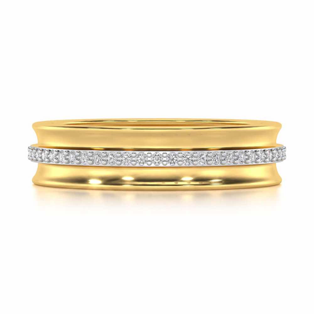 Regalia Silver Band Ring - Yellow Gold - Image 4