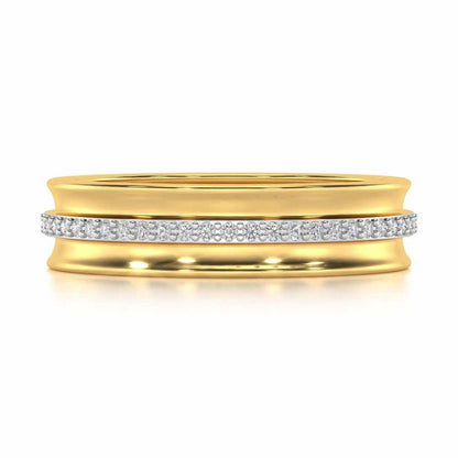 Regalia Silver Band Ring - Yellow Gold - Image 4