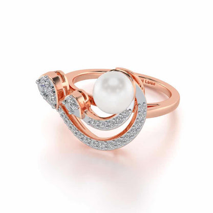 Regalia Silver Pearl Ring - Rose Gold - Image 2