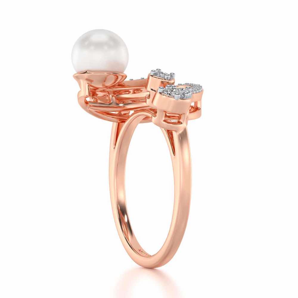 Regalia Silver Pearl Ring - Rose Gold - Image 3