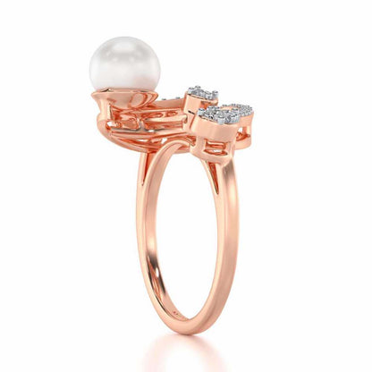 Regalia Silver Pearl Ring - Rose Gold - Image 3