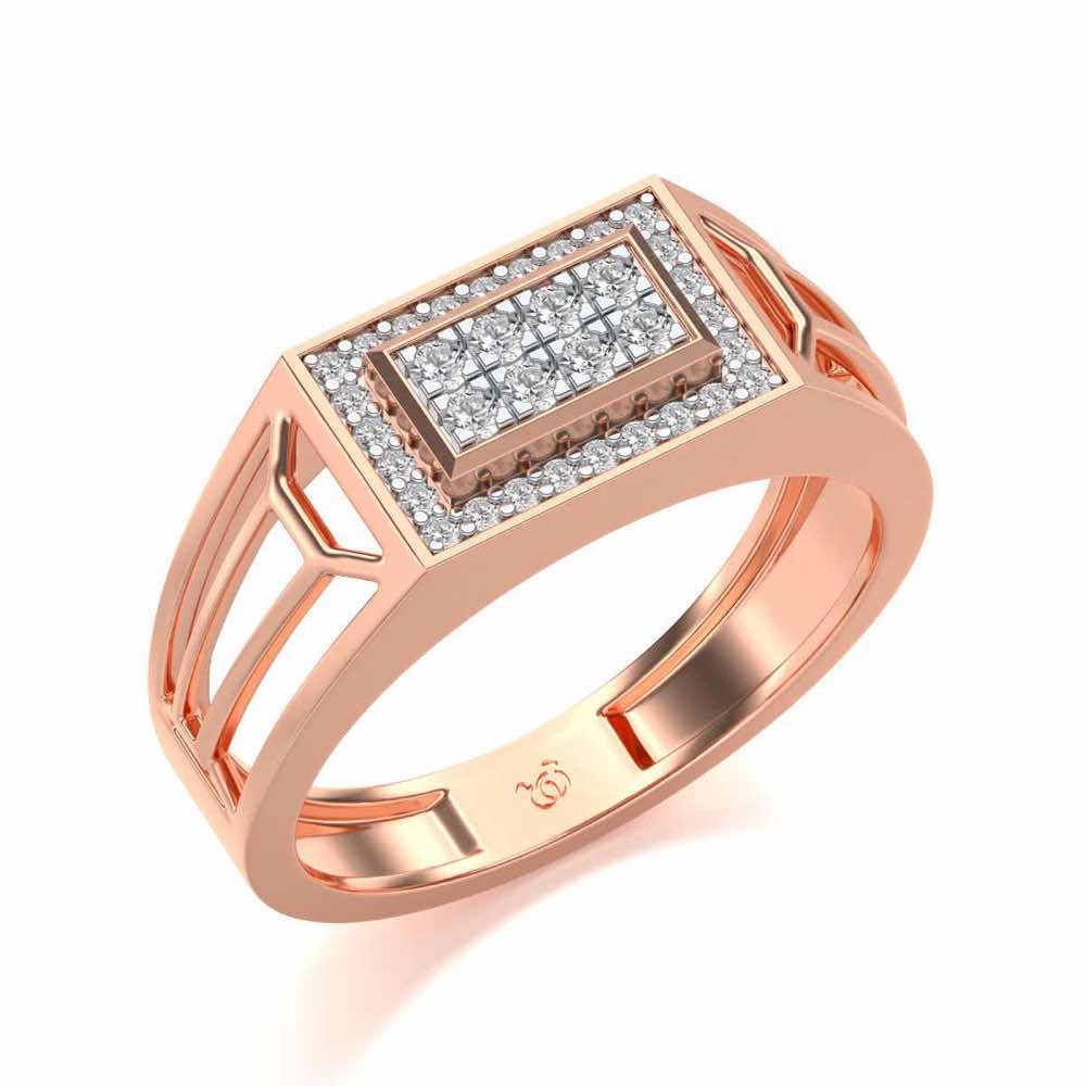 Regalius Silver Ring For Men - Rose Gold - Image 1