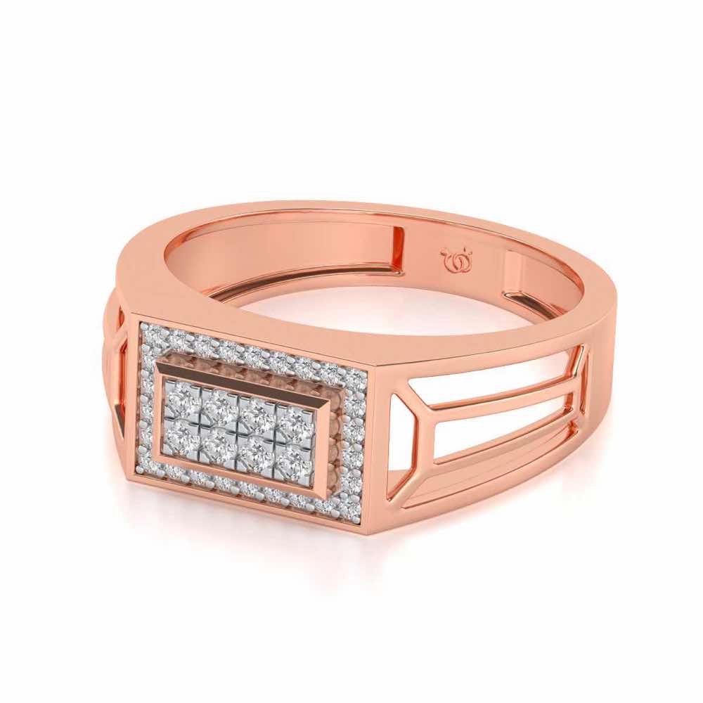 Regalius Silver Ring For Men - Rose Gold - Image 2