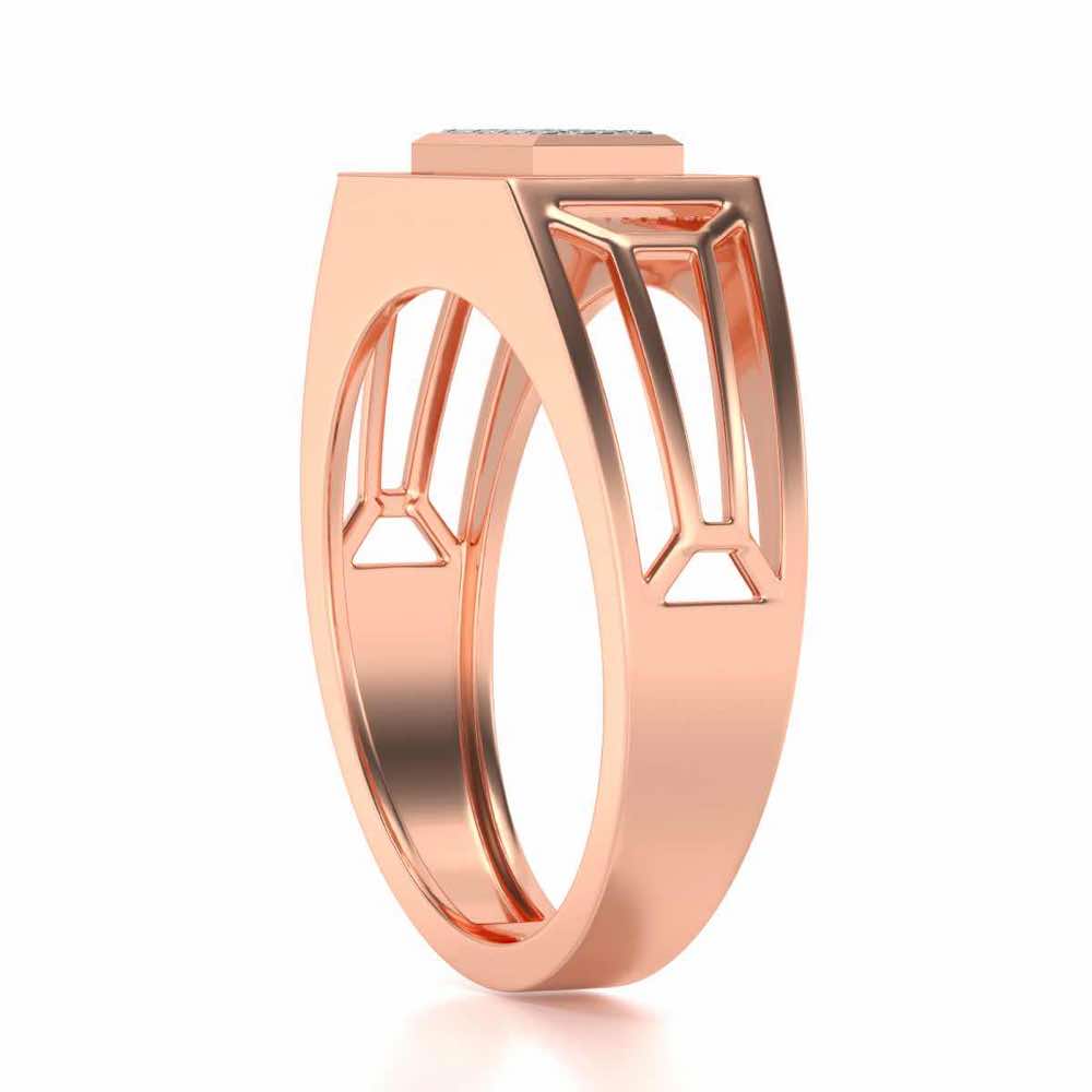 Regalius Silver Ring For Men - Rose Gold - Image 3