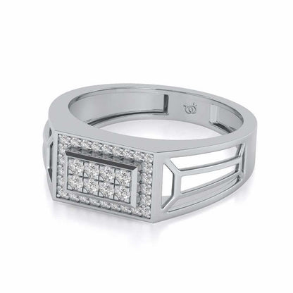 Regalius Silver Ring For Men - White Gold - Image 2