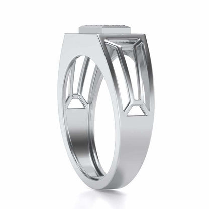 Regalius Silver Ring For Men - White Gold - Image 3