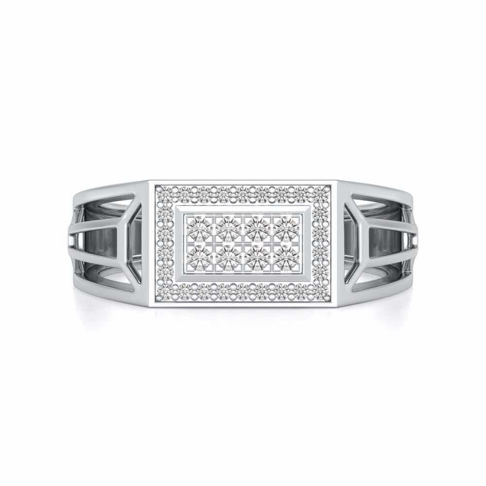 Regalius Silver Ring For Men - White Gold - Image 4
