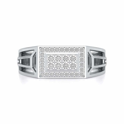 Regalius Silver Ring For Men - White Gold - Image 4