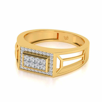 Regalius Silver Ring For Men - Yellow Gold - Image 2