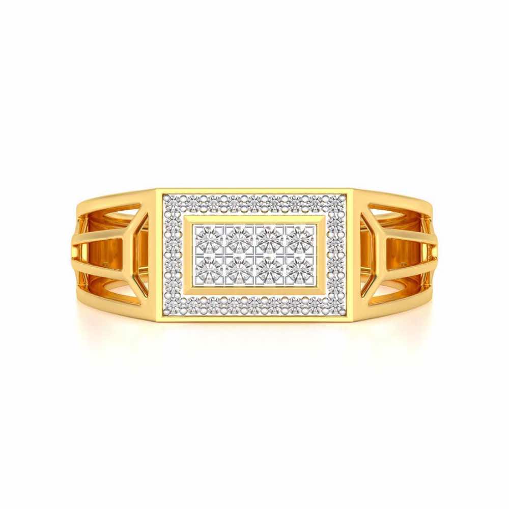 Regalius Silver Ring For Men - Yellow Gold - Image 4