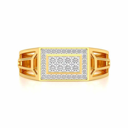 Regalius Silver Ring For Men - Yellow Gold - Image 4