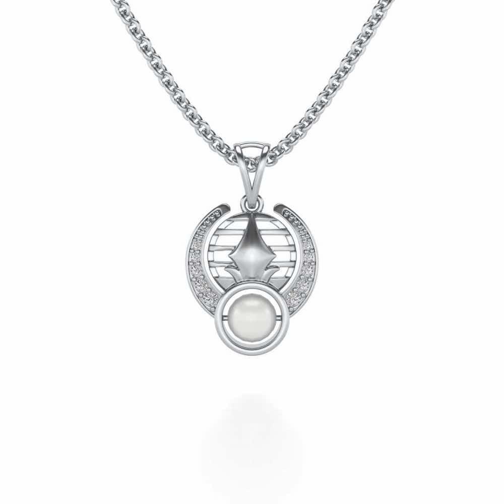 Regulus Silver Pendant - White Gold - Image 1