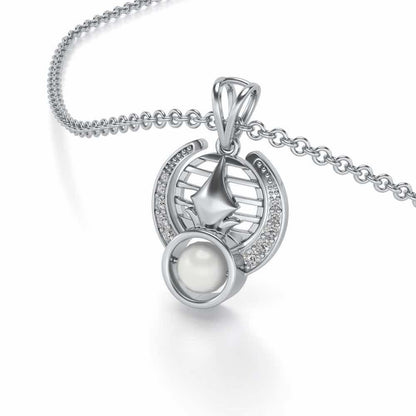 Regulus Silver Pendant - White Gold - Image 2