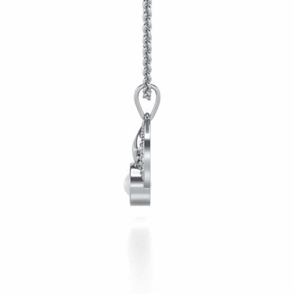 Regulus Silver Pendant - White Gold - Image 3