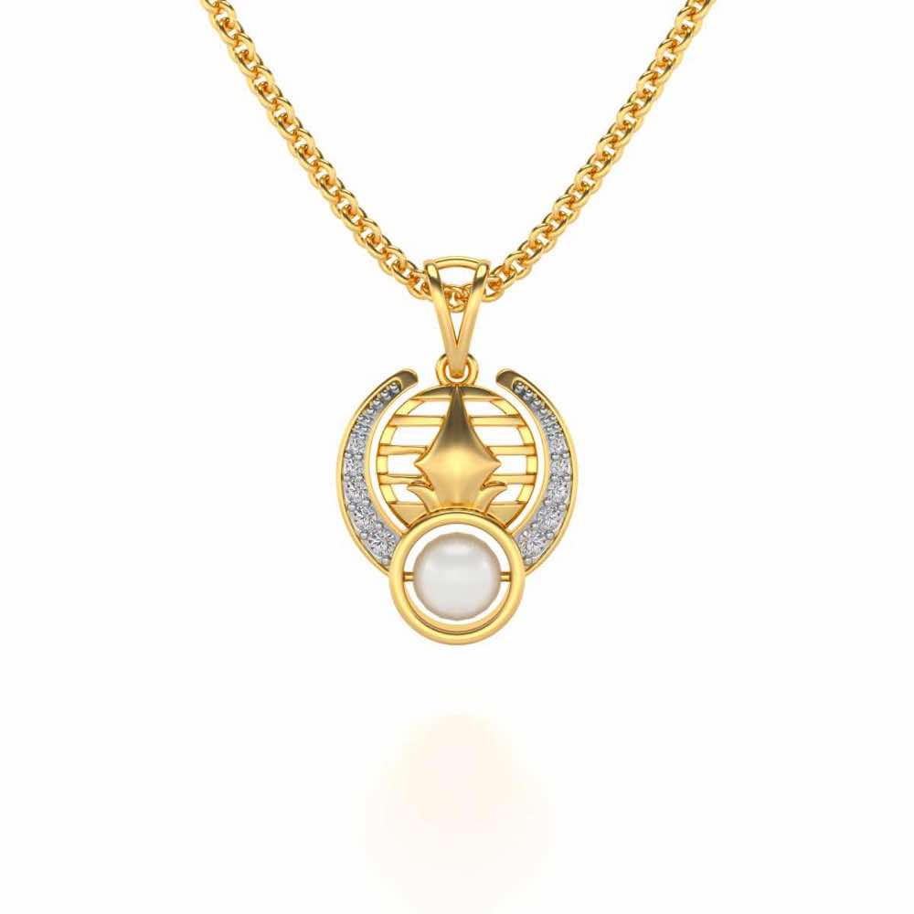 Regulus Silver Pendant - Yellow Gold - Image 1
