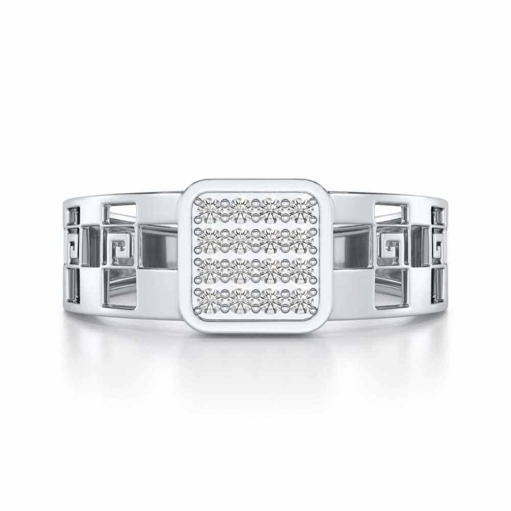 Rejoicing Silver Ring For Men - White Gold - Image 4