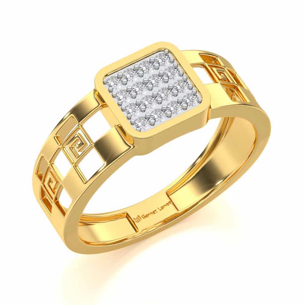 Rejoicing Silver Ring For Men - Yellow Gold - Image 1