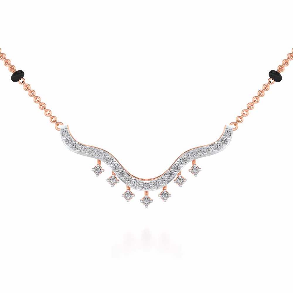 Reprise Silver Mangalsutra - Rose Gold - Image 1