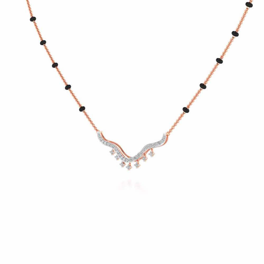 Reprise Silver Mangalsutra - Rose Gold - Image 2