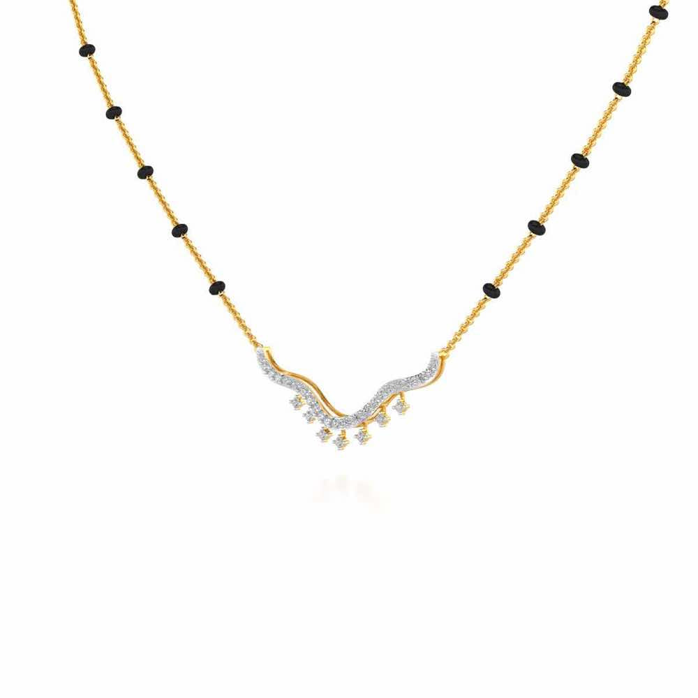 Reprise Silver Mangalsutra - Yellow Gold - Image 2