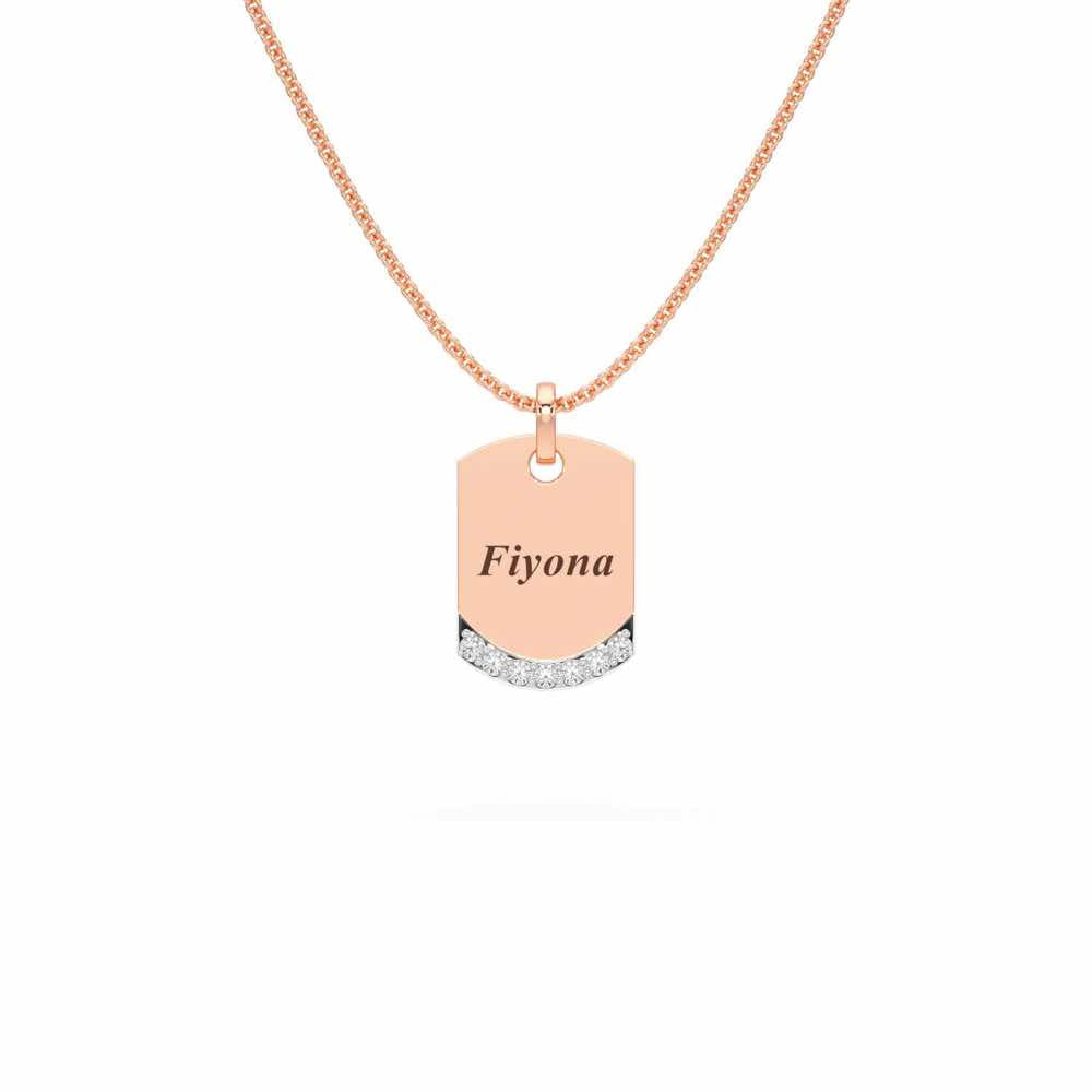 Reside Here Silver Pendant - Rose Gold - Image 1