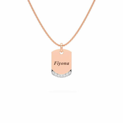 Reside Here Silver Pendant - Rose Gold - Image 1