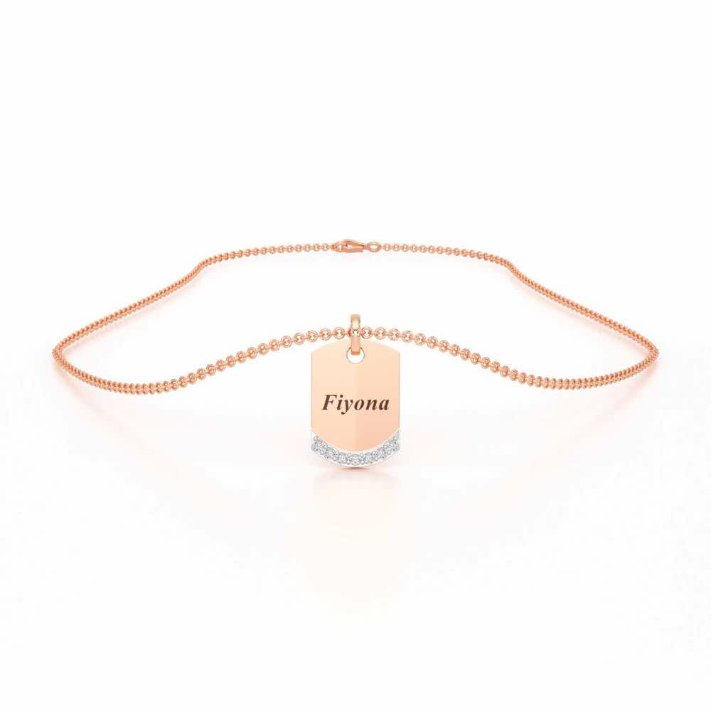 Reside Here Silver Pendant - Rose Gold - Image 3
