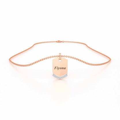 Reside Here Silver Pendant - Rose Gold - Image 3